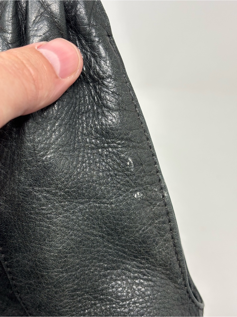 Leatherrock Black leather clover hobo bag purse - Picture 9 of 13